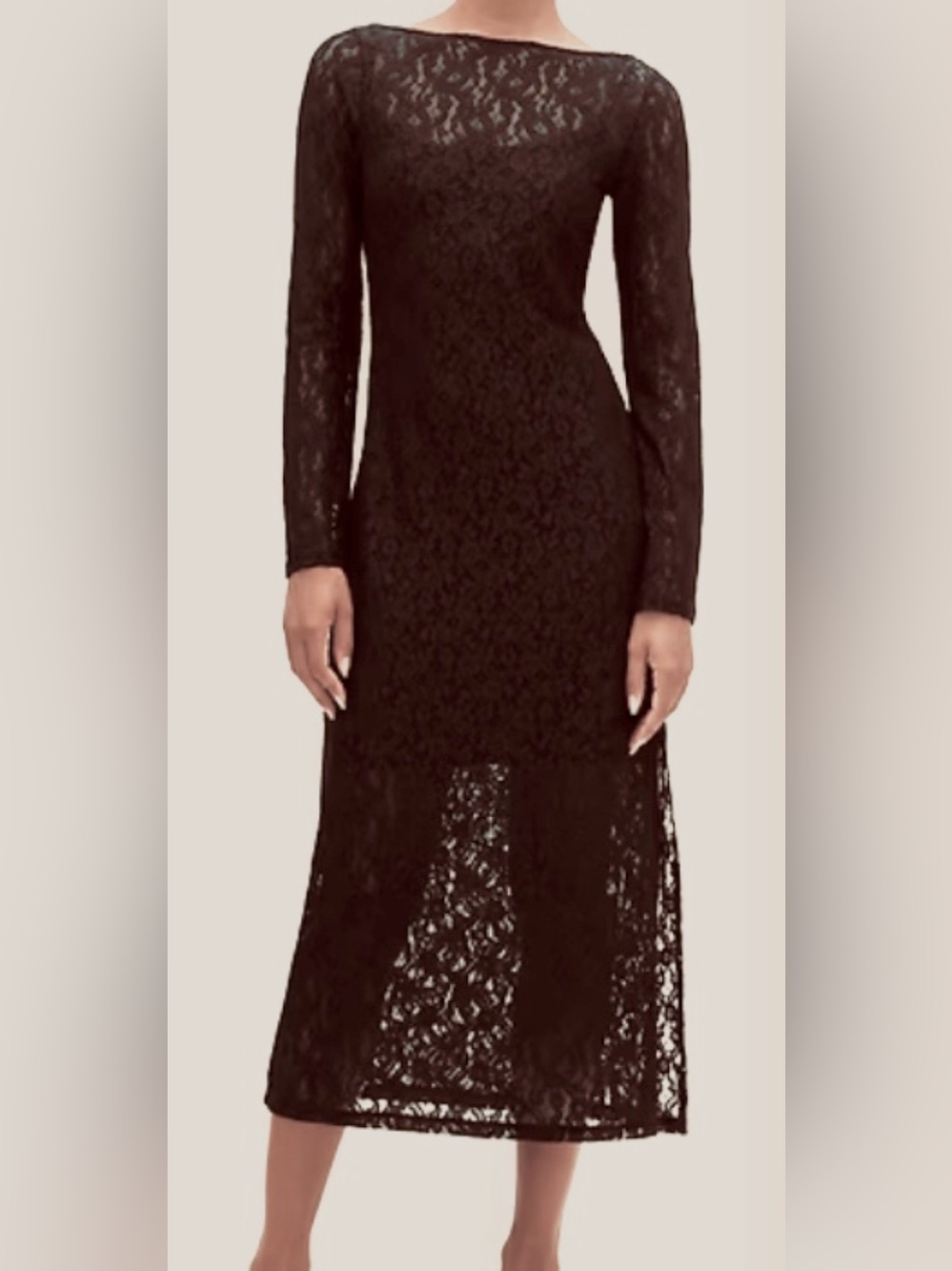GAP Lace Bell-Sleeve Maxi Dress/ Terra Brown: Medium